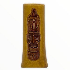 Vintage Tiki Otagiri Fogcutter Kon-Tiki Mask Mug Cup Mustard Brown
